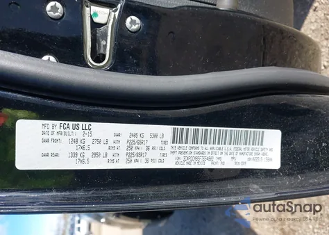 2015 Dodge Journey American Value Pkg z USA, uszkodzony, nr VIN 3C4PDCAB5FT654802